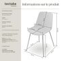 Voir la diapositive 6 : tectake Chaises en plastique grande coupe en plastique blanc/gris chrome Lot de 4