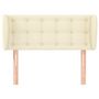 Voir la diapositive 3 : VIDAXL Tete de lit avec oreilles Creme 103x23x78/88 cm Similicuir