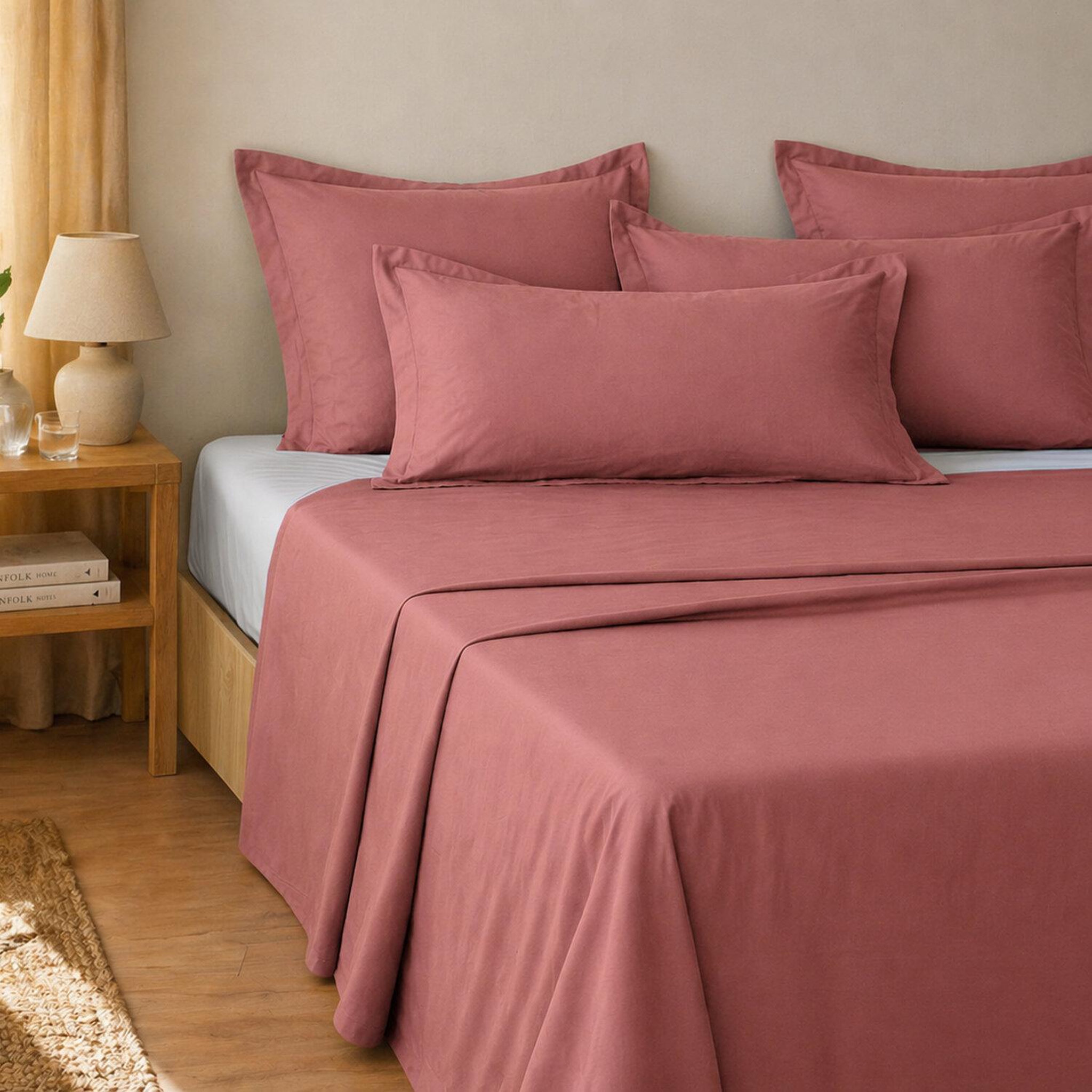 Voir la diapositive 4 : ATELIER DU COTON Parure de drap et drap housse coton 57fils unie
