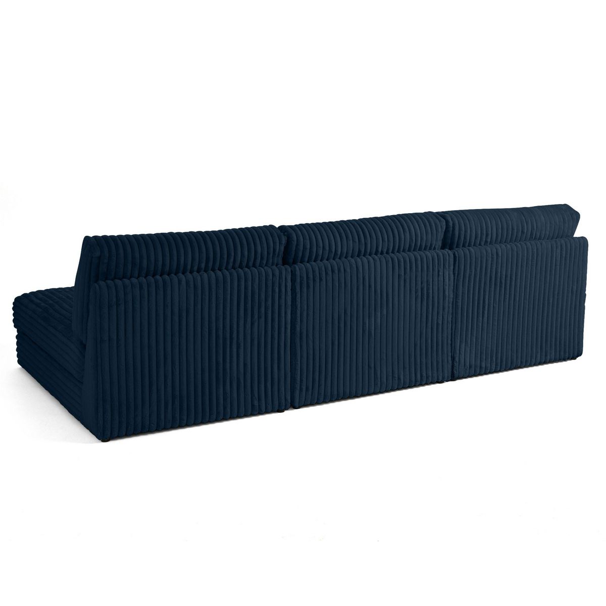 LISA DESIGN Jasper - canapé panoramique modulable - en fausse fourrure côtelée