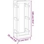 Voir la diapositive 6 : VIDAXL Support pour bois de chauffage Blanc 41x25x100 cm Bois de pin
