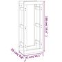 Voir la diapositive 6 : VIDAXL Support pour bois de chauffage Blanc 41x25x100 cm Bois de pin
