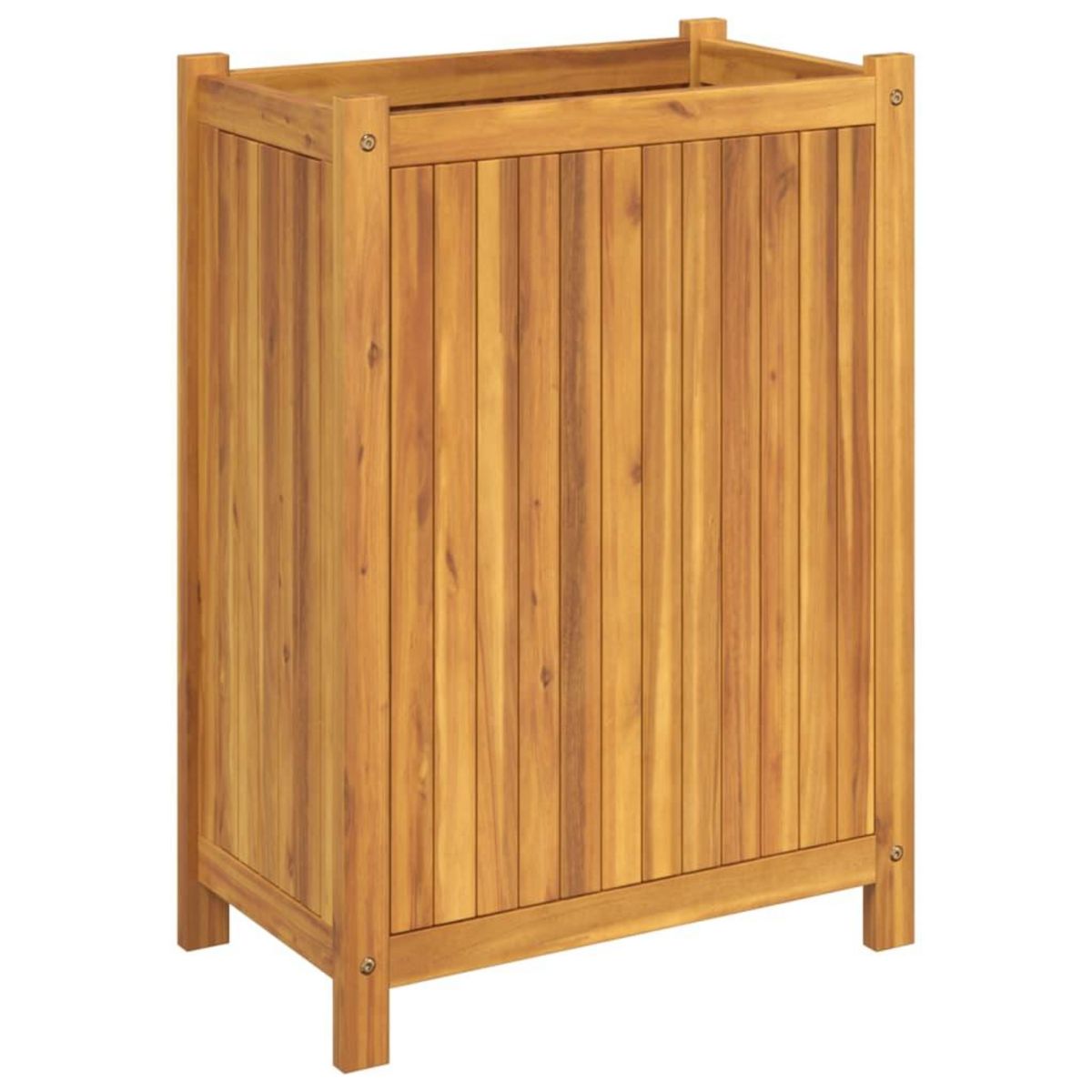 VIDAXL Jardiniere avec doublure 54x31x75 cm bois massif d'acacia