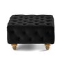 Voir la diapositive 4 : LISA DESIGN Walter - pouf chesterfield en velours - pieds bois
