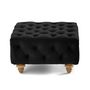 Voir la diapositive 4 : LISA DESIGN Walter - pouf chesterfield en velours - pieds bois