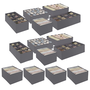 Voir la diapositive 1 : ID MARKET Lot de 14 boites de rangement tiroir organisateurs de dressings gris anthracite