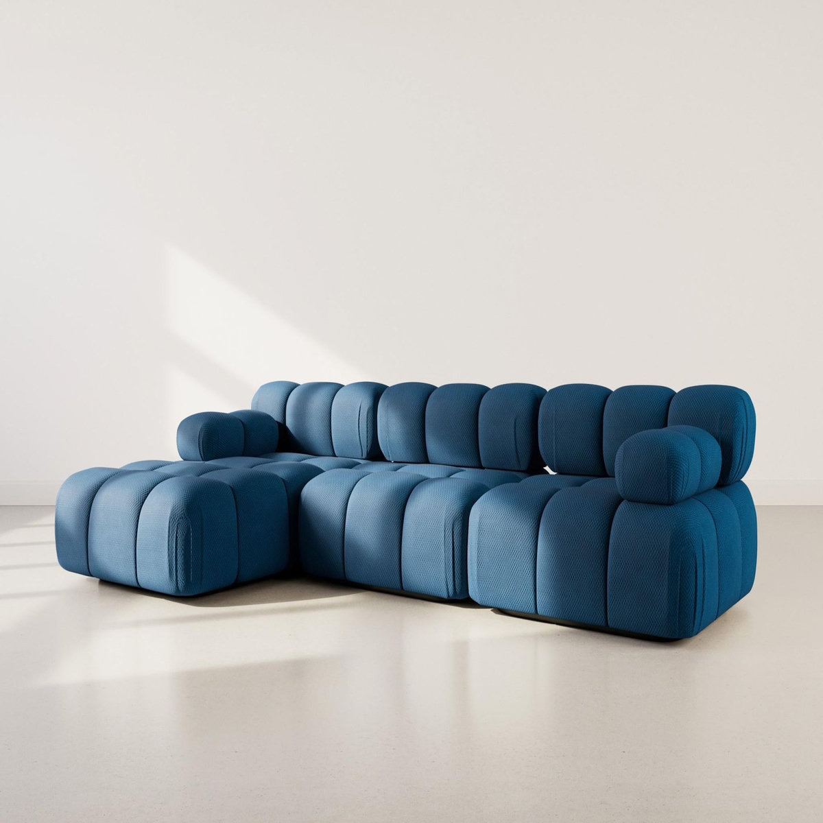 LISA DESIGN Ruby - canapé modulable d'angle gauche 4 places en velours texturé