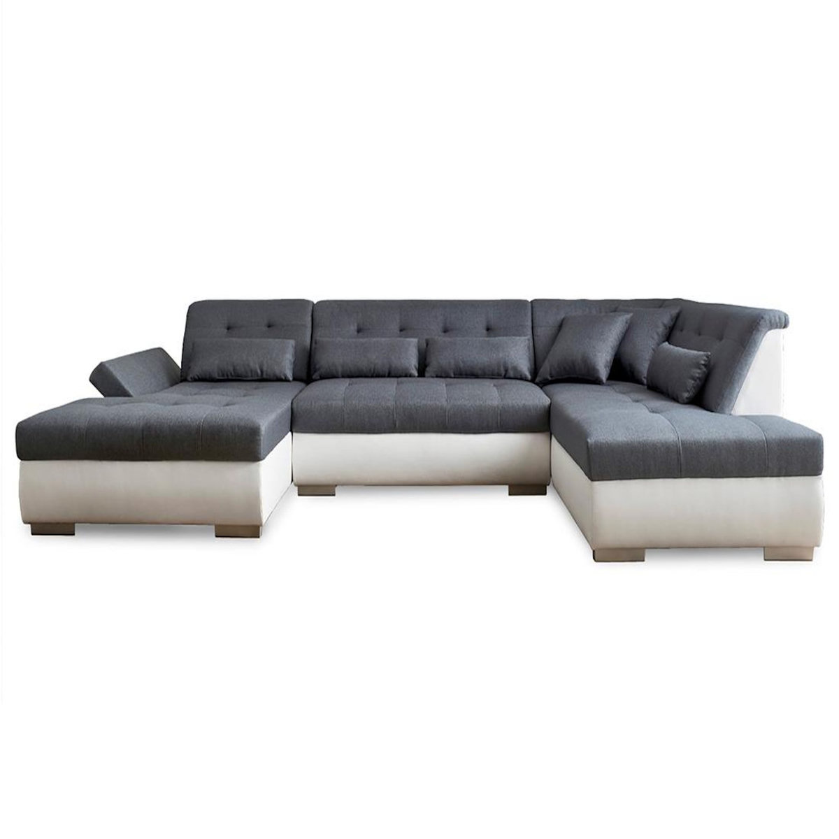 LISA DESIGN Vermont - canapé panoramique d'angle droit - 7 places - xxl