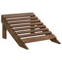 Voir la diapositive 5 : VIDAXL Chaise de jardin avec pouf Bois Marron
