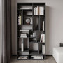 Voir la diapositive 2 : Habitat et Jardin Bibliothèque en bois  Nicola  - 90 x 30 x 180 cm - Gris anthracite