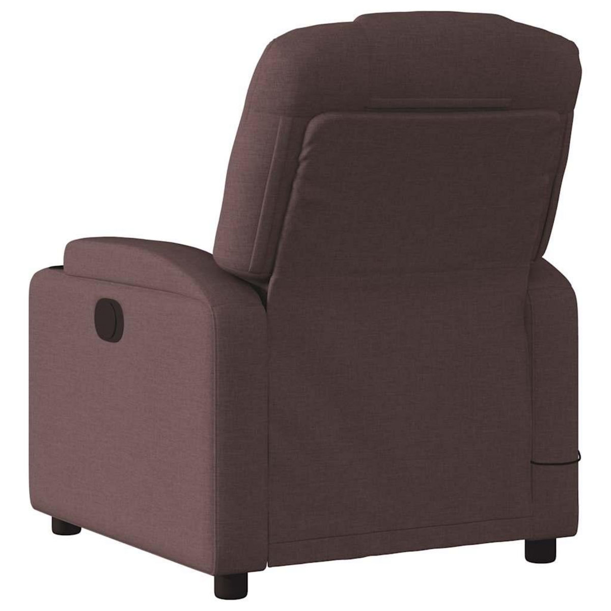 VIDAXL Fauteuil de massage inclinable electrique Marron fonce Tissu