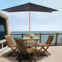 Voir la diapositive 2 : OUTSUNNY Parasol droit rectangulaire de jardin grande taille dim. 3L x 2l x 2,5H m anthracite