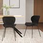 Voir la diapositive 2 : Rendez vous déco Lot de 2 chaises en velours jaune curry - Mazzia