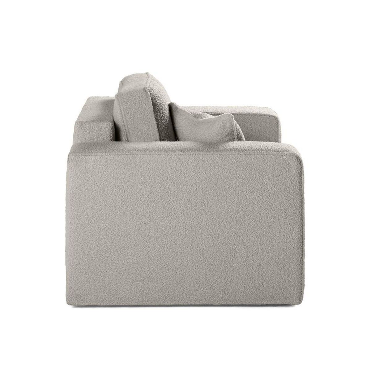 BEST MOBILIER Topaze - fauteuil - en tissu bouclette
