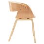Voir la diapositive 4 : VIDAXL Chaises a manger lot de 2 creme bois courbe et similicuir