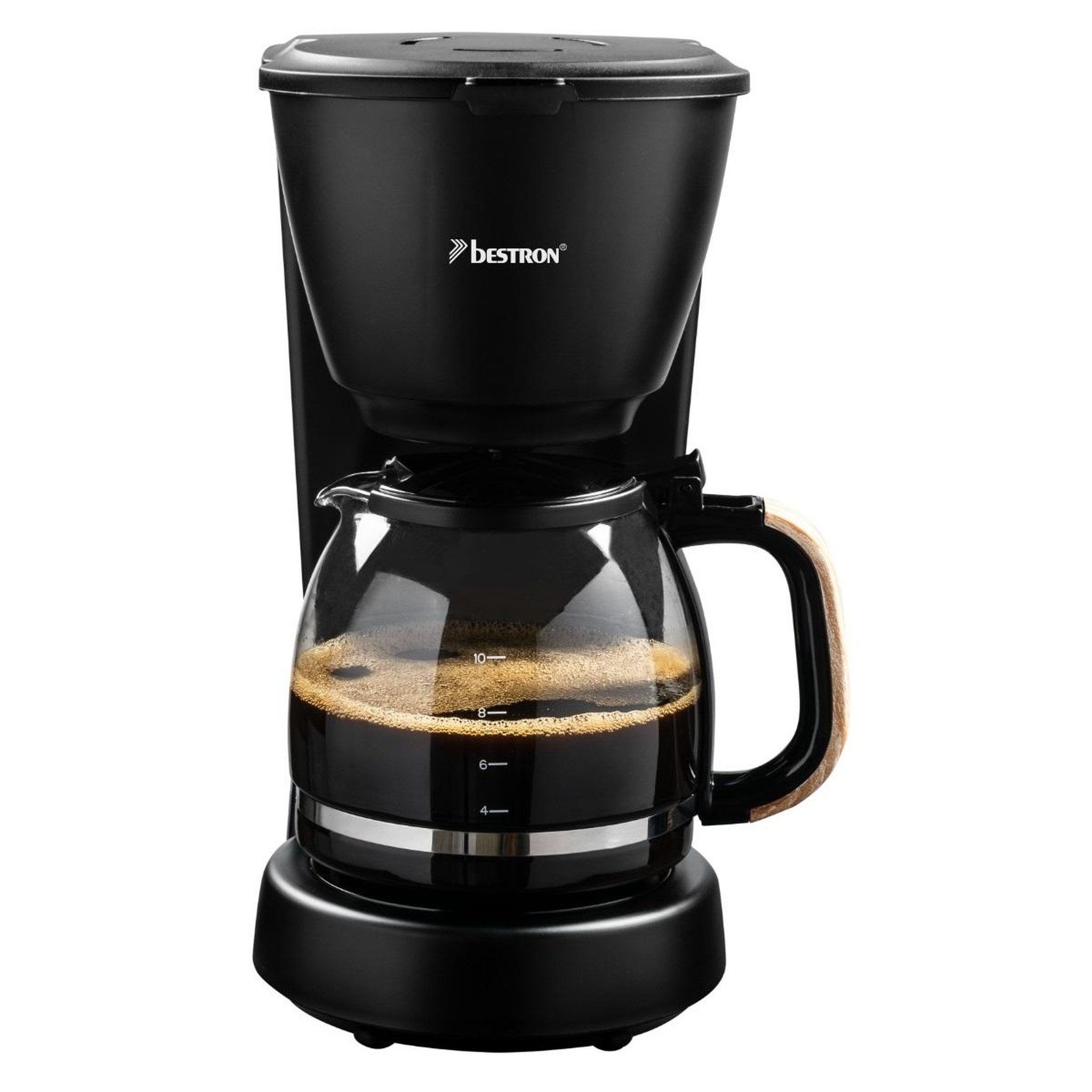 Voir la diapositive 3 : Bestron Cafetière filtre 10 tasses 1000w noir/bois - ACM900BW