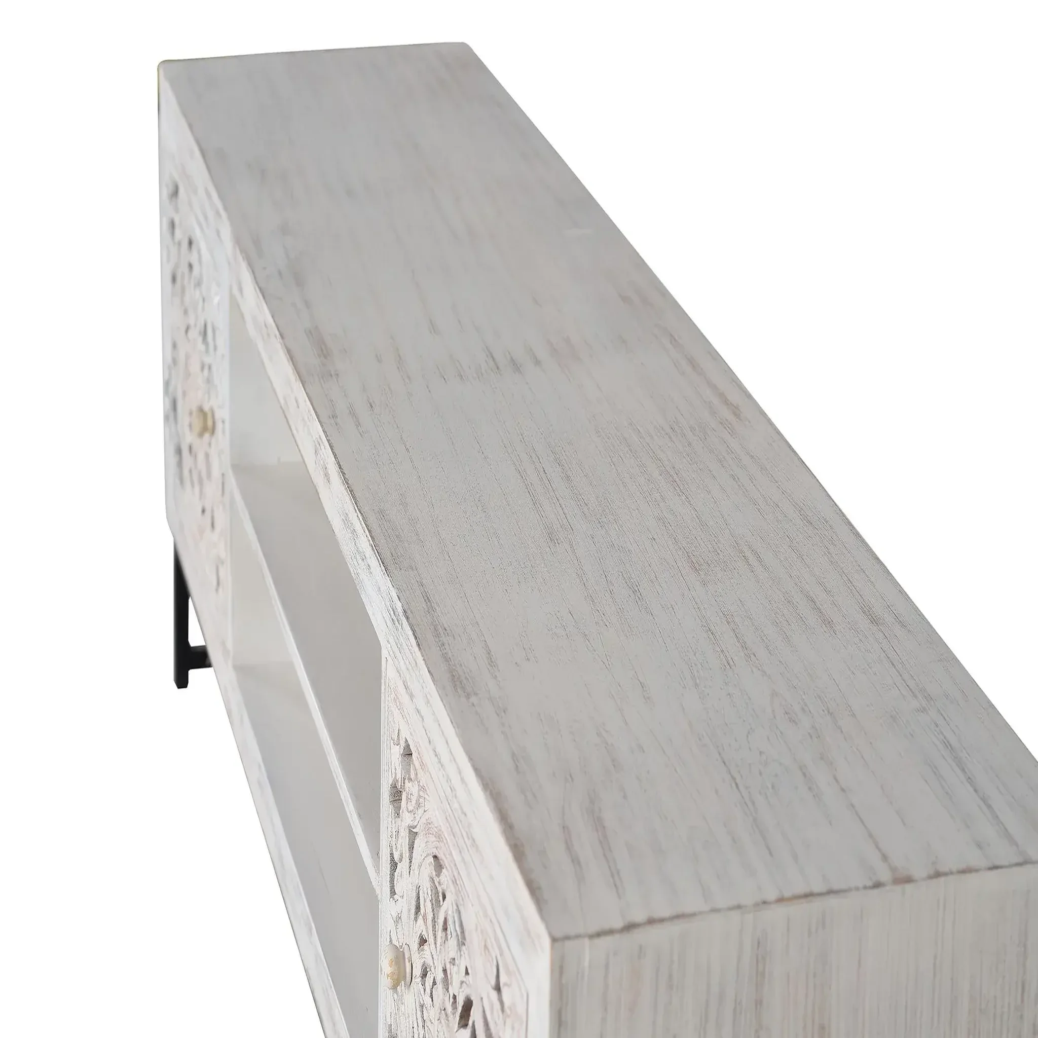 Voir la diapositive 4 : GINER Y COLOMER SL Meuble tv en bois de manguier 170 cm style ethnique boho sculpté