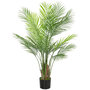 Voir la diapositive 1 : HOMCOM Palmier artificiel - plante artificielle H.120cm - 4 pieds 22 feuilles grand réalisme - pot inclus