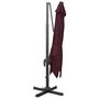 Voir la diapositive 5 : VIDAXL Parasol de jardin en porte-a-faux avec mat et lumieres LED