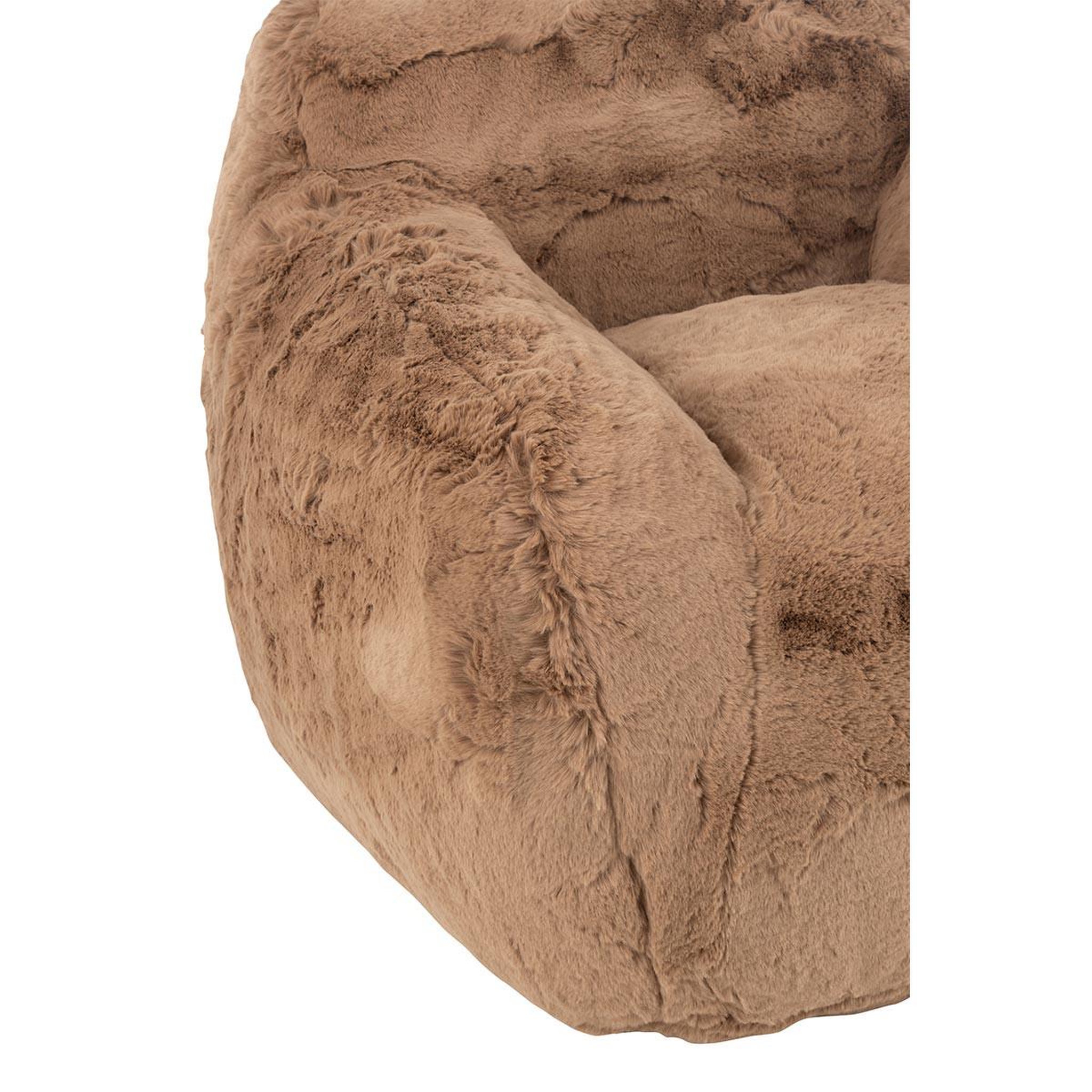 Voir la diapositive 5 : J-LINE Fauteuil en tissu  cutie  99cm taupe
