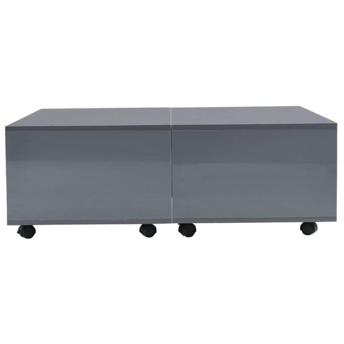 VIDAXL Table basse Gris brillant 100x100x35 cm