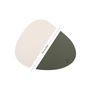 Voir la diapositive 3 : BJORN Set de table curve réversible - 6 pièces - Cuir recyclé blanc crème et vert de gris
