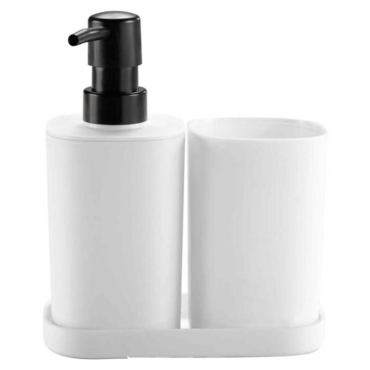 Paris Prix Set de 3 Accessoires Salle de Bain  Vita  19cm Blanc