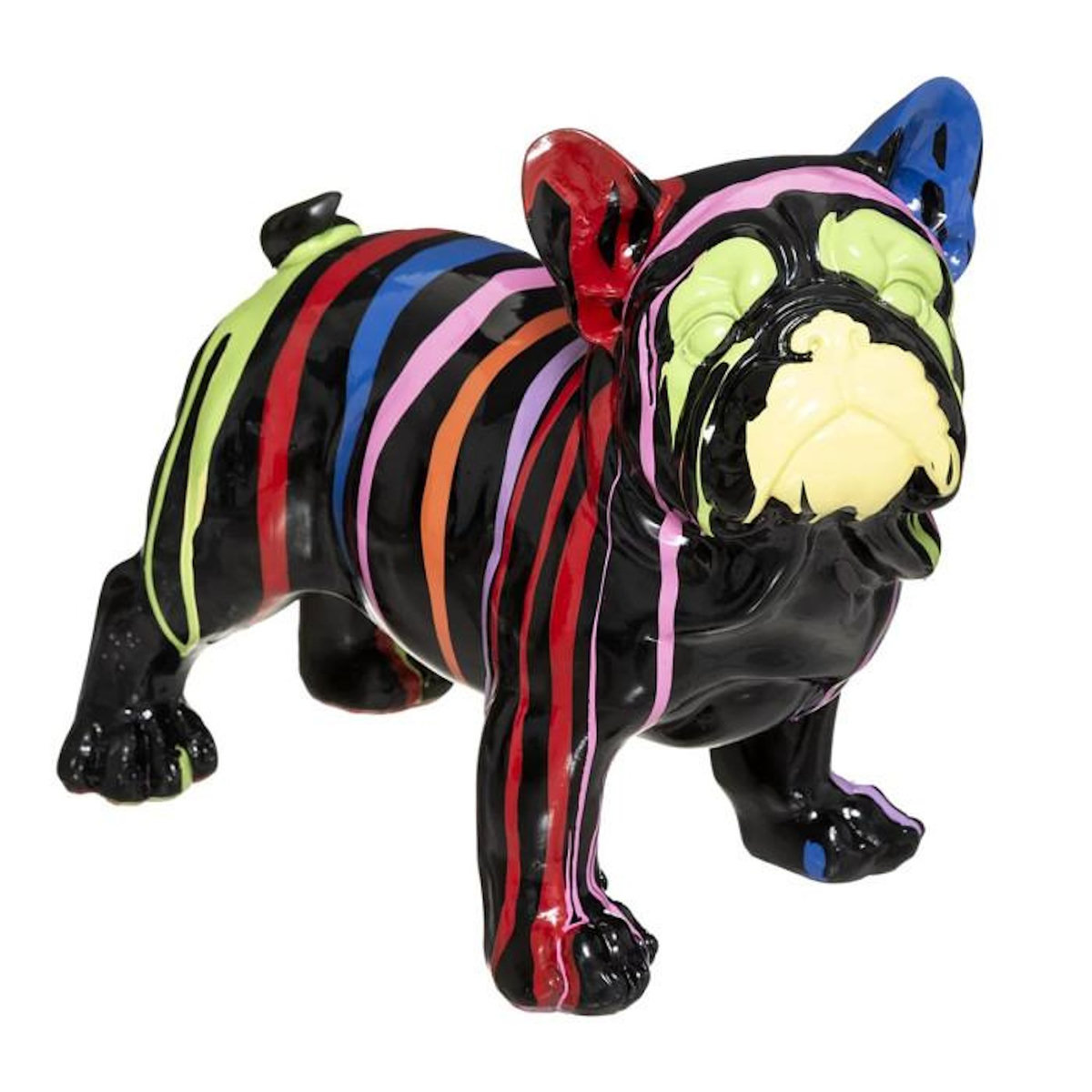 ATMOSPHERA Statuette Déco  Chien Peint  34cm Noir