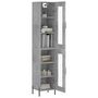 Voir la diapositive 3 : VIDAXL Buffet haut Gris beton 34,5x34x180 cm Bois d'ingenierie