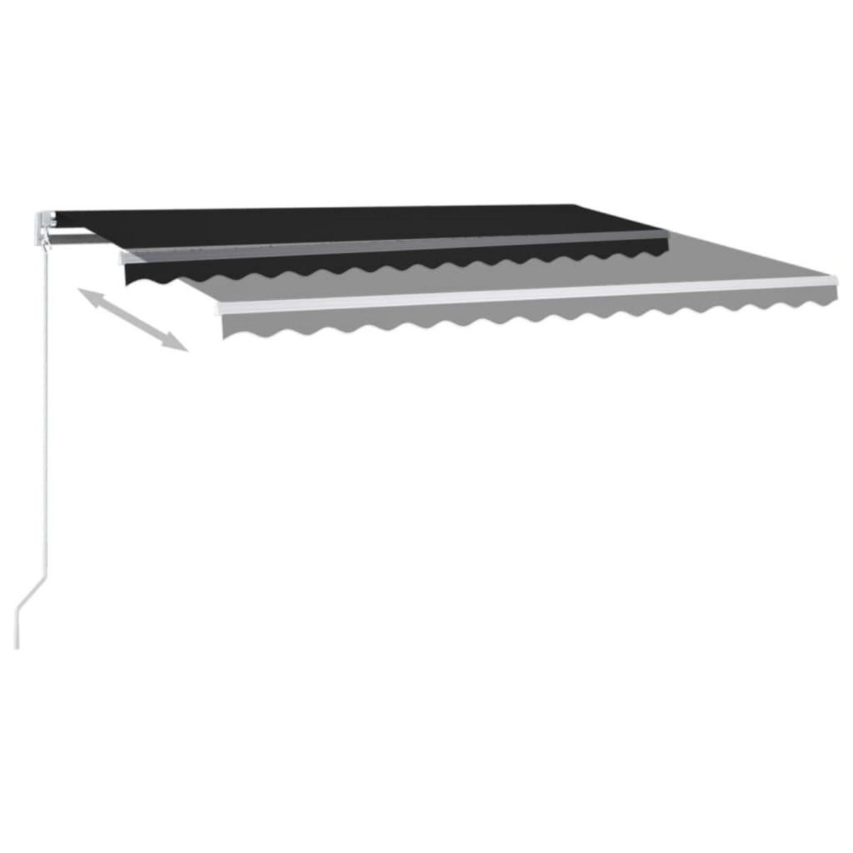 VIDAXL Auvent manuel retractable 400x350 cm Anthracite