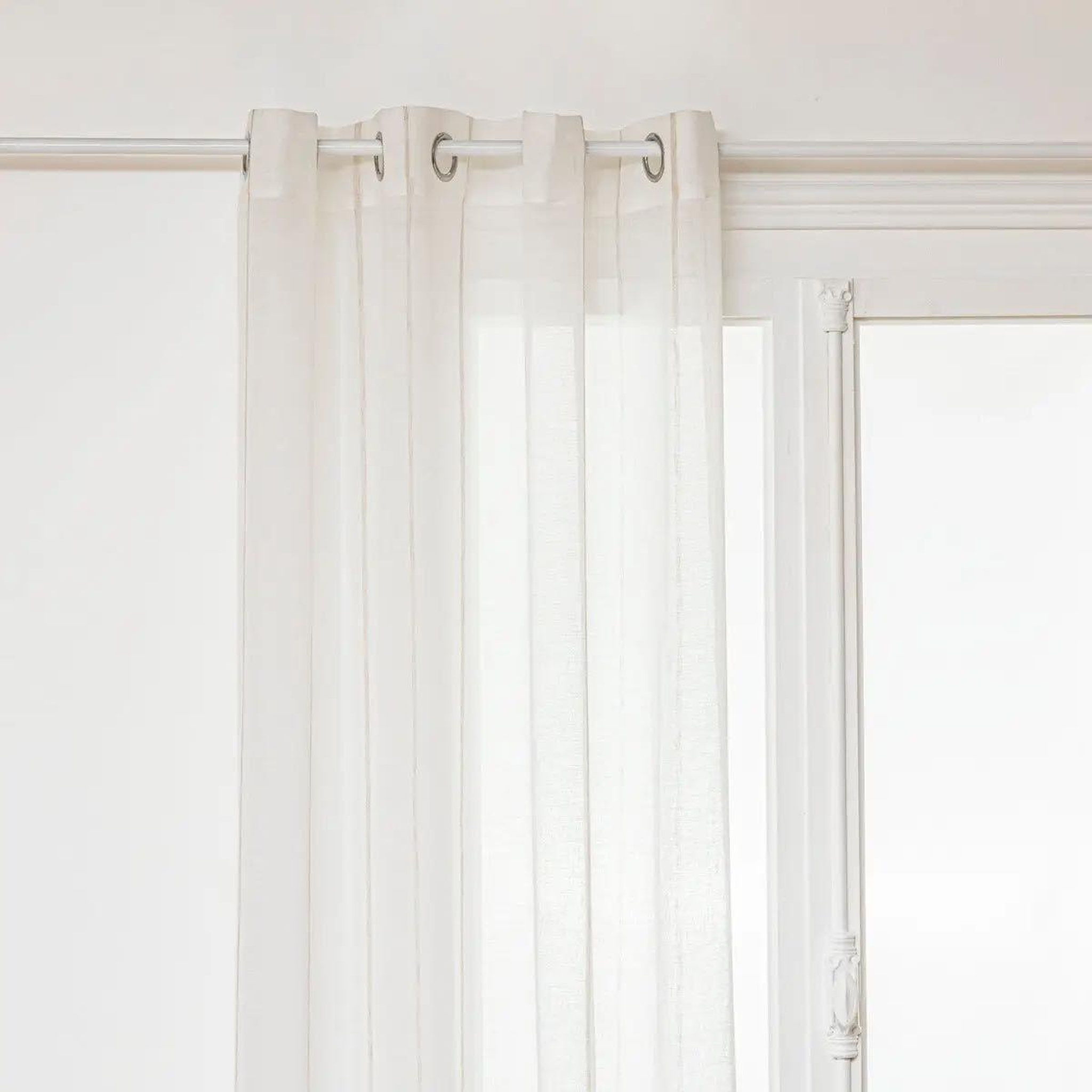 ATMOSPHERA Rideau voilage à œillets  nata  140x240cm blanc