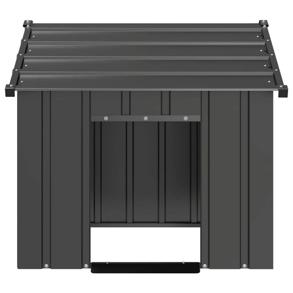 VIDAXL Niche pour chien avec toit noir 85x107x81 cm acier galvanise