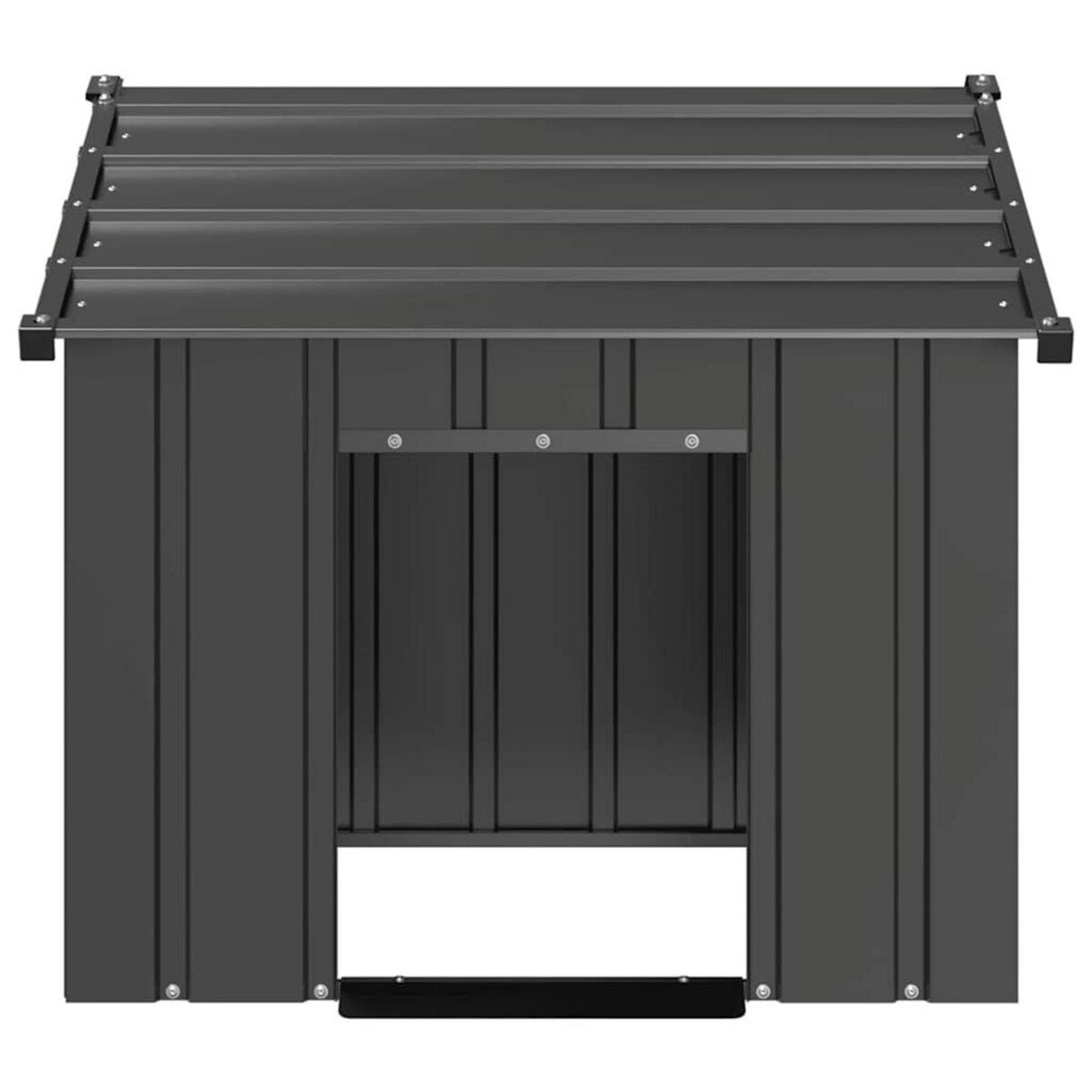 VIDAXL Niche pour chien avec toit noir 85x107x81 cm acier galvanise