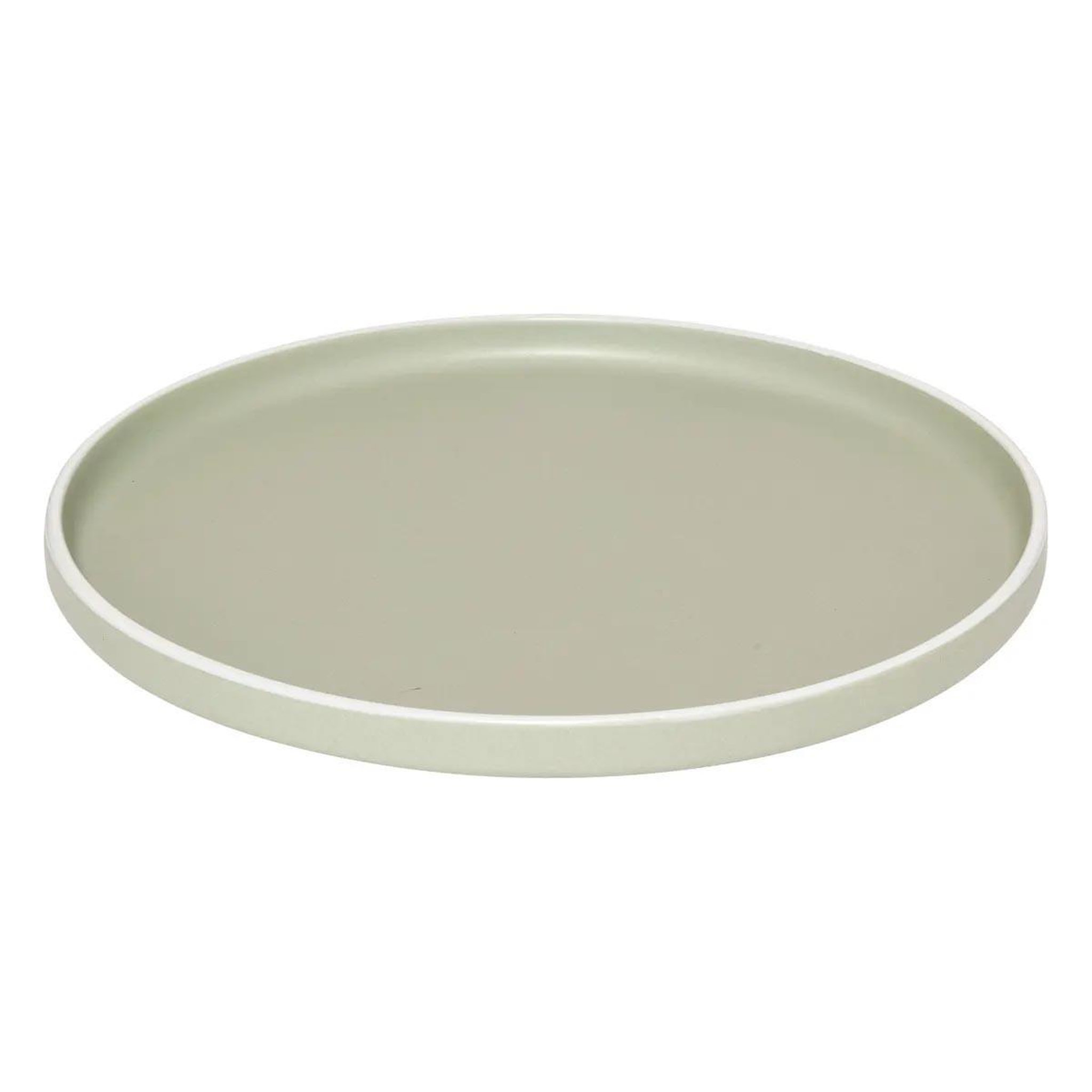 Voir la diapositive 2 : SECRET DE GOURMET Lot de 6 assiettes plates  alix  26cm vert olive