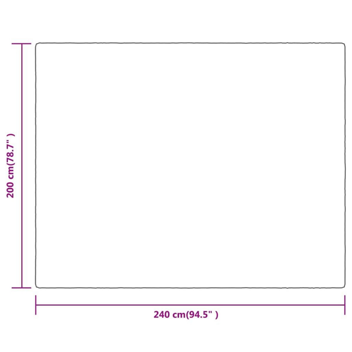 VIDAXL Couverture brume du desert 200x240 cm polyester