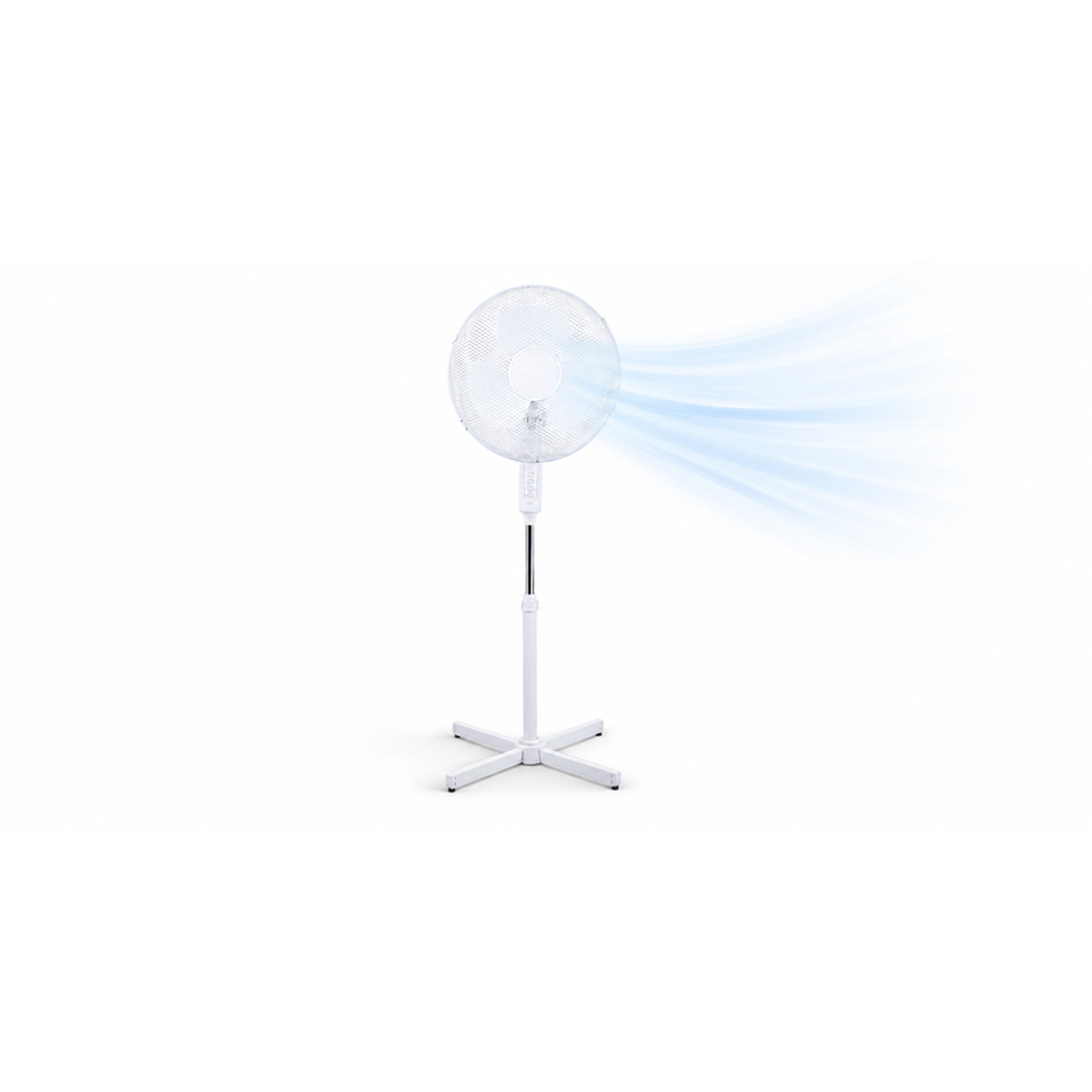 Ventilateur sur pied silencieux 40 cm – blanc 40w