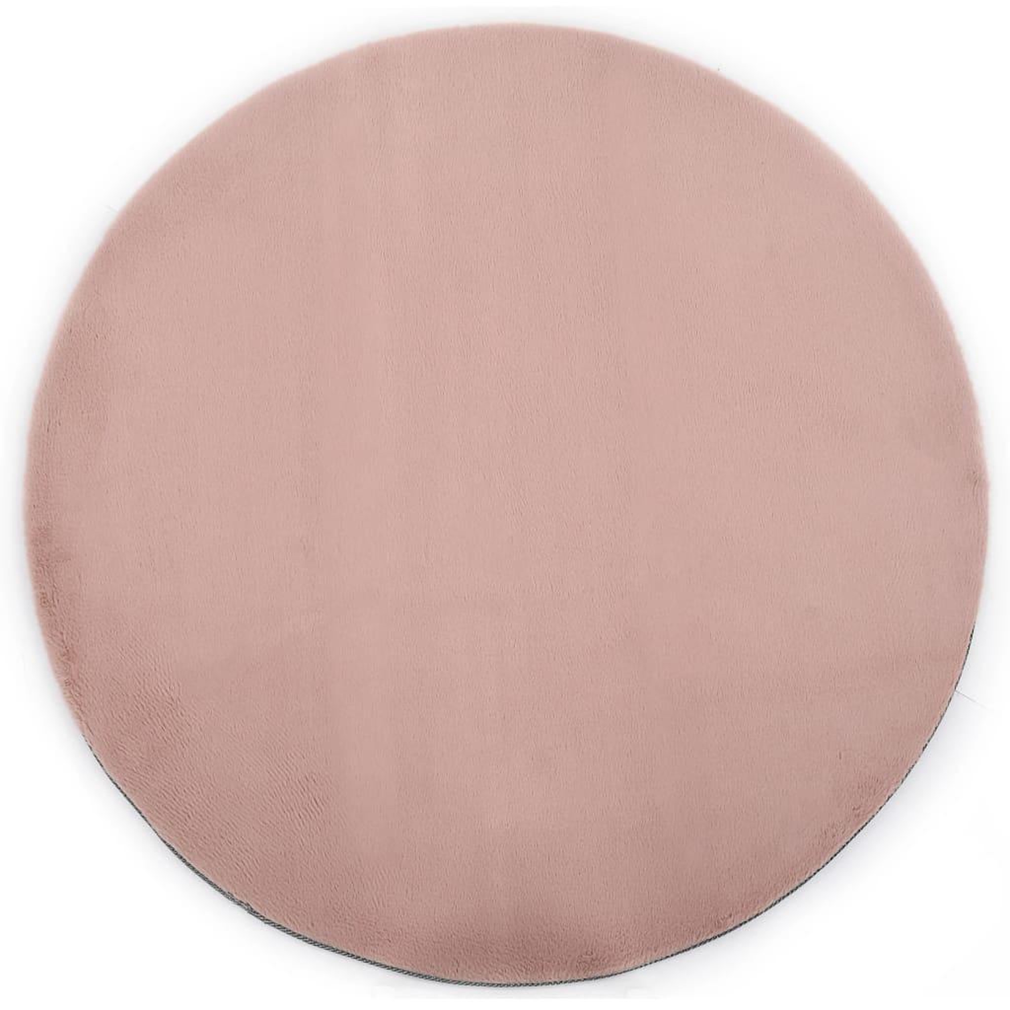 Voir la diapositive 1 : VIDAXL Tapis 160 cm Fausse fourrure de lapin Vieux rose