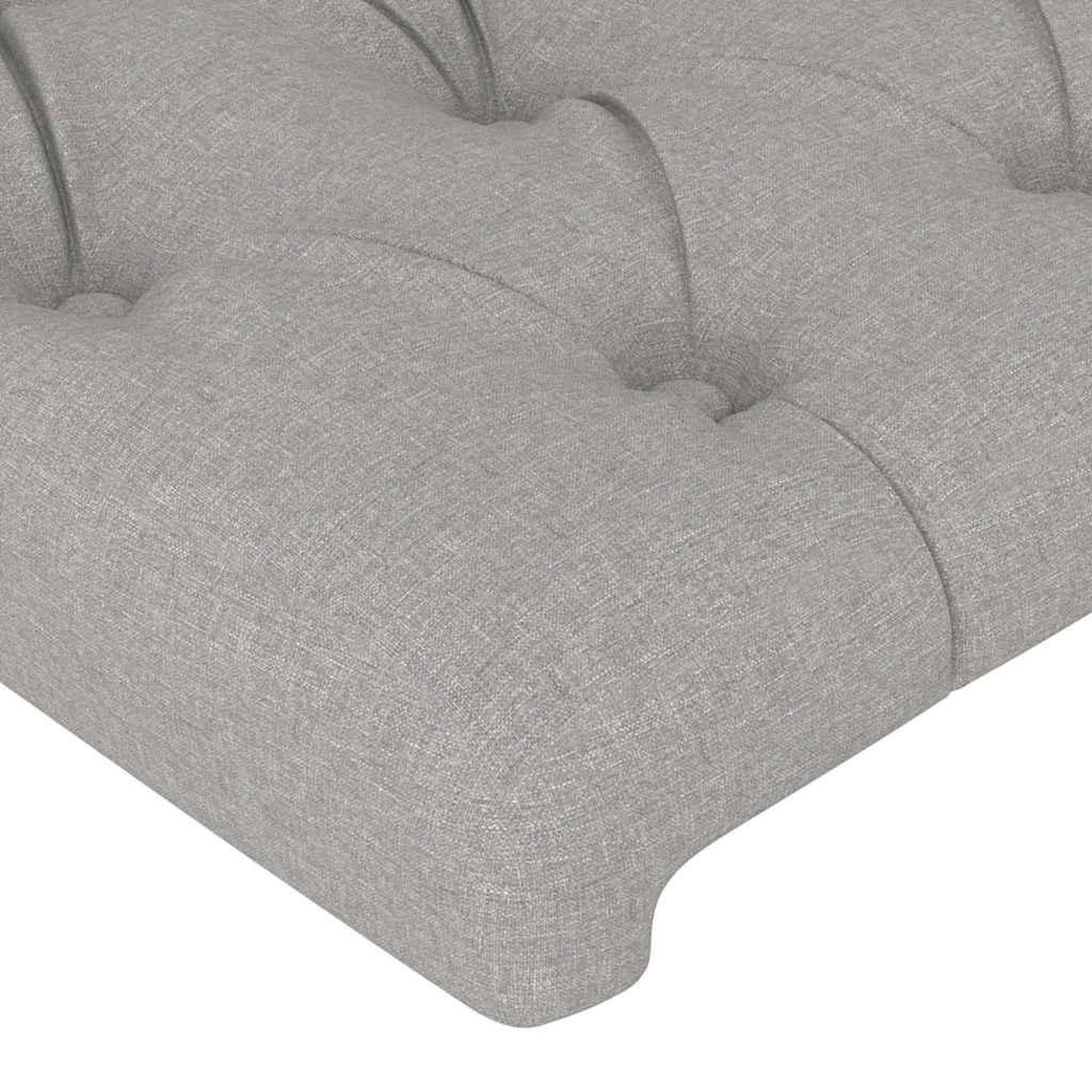 Voir la diapositive 5 : VIDAXL Tete de lit avec oreilles gris clair 183x23x118/128 cm tissu