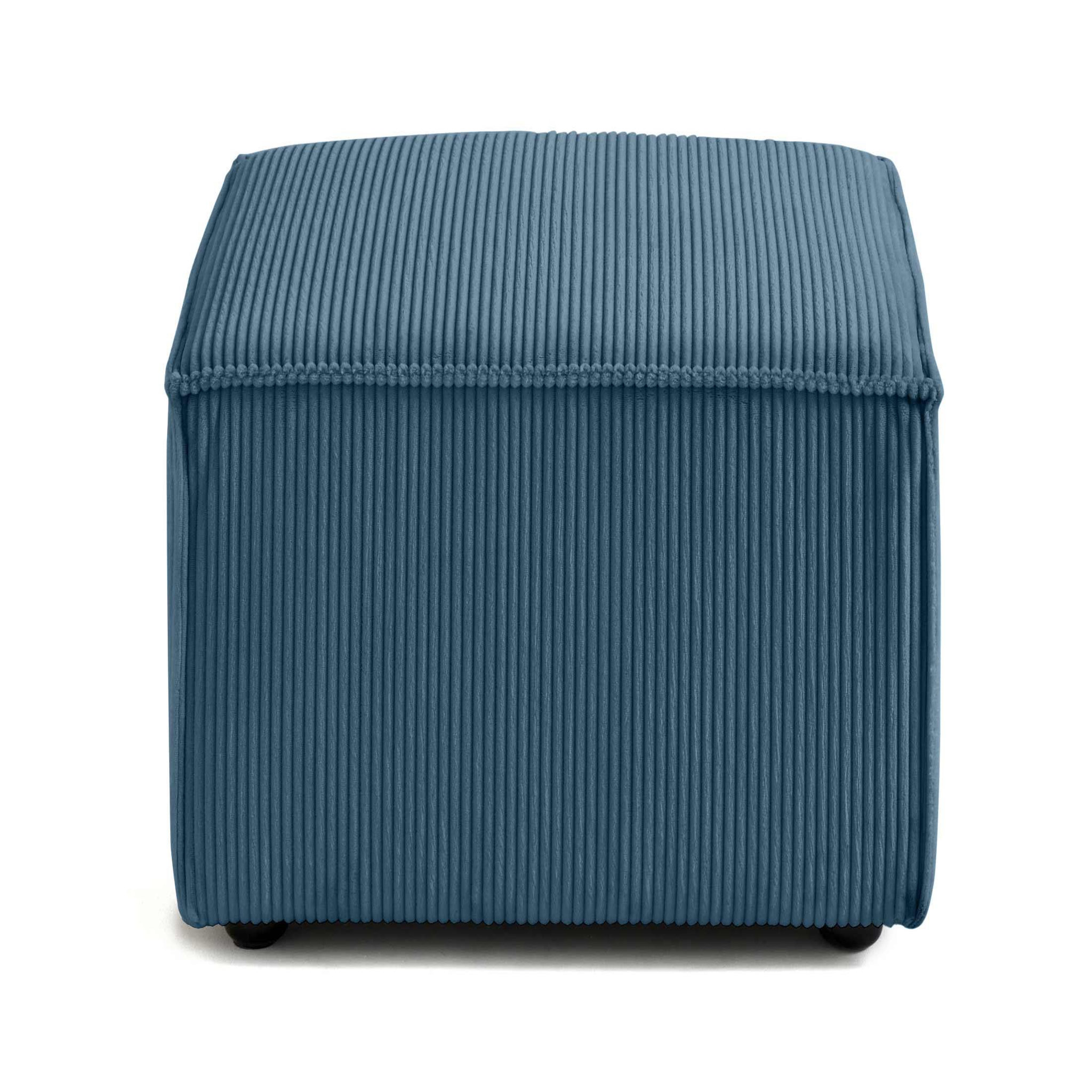 Voir la diapositive 5 : BEST MOBILIER Arty - pouf d'appoint - en velours côtelé