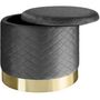 Voir la diapositive 1 : tectake Pouf coffre de rangement aspect velours COCO matelassé