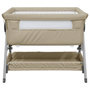 Voir la diapositive 3 : VIDAXL Lit pour bebe avec matelas Taupe Tissu de lin