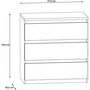 Voir la diapositive 4 : MARKET24 Commode CHELSEA 3 Tiroirs - Couleur blanc/béton clair - L 77,2 x P 42 x H 79,9 cm