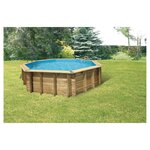 UBBINK Piscine bois Océa  580 - H130cm - Liner Bleu 