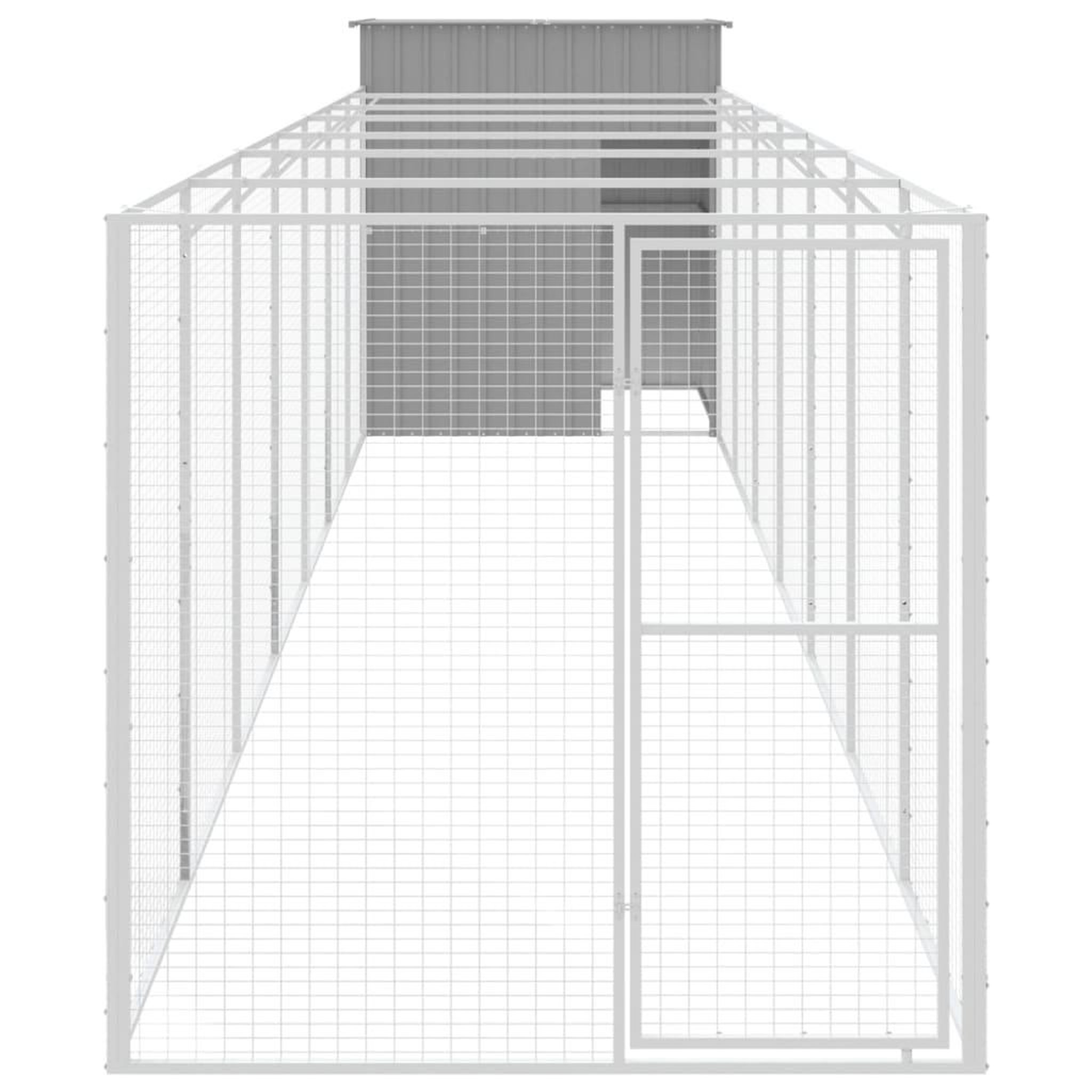 Voir la diapositive 3 : VIDAXL Niche pour chien avec cour gris clair 165x863x181 cm