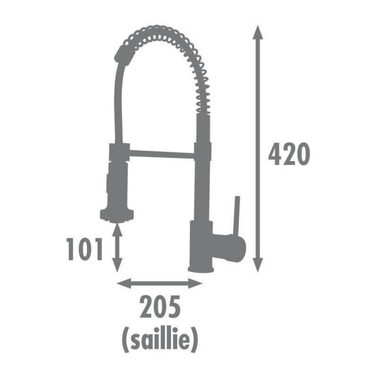 GENERIQUE Mitigeur de cuisine - EDOUARD ROUSSEAU - OPUS - Chromé