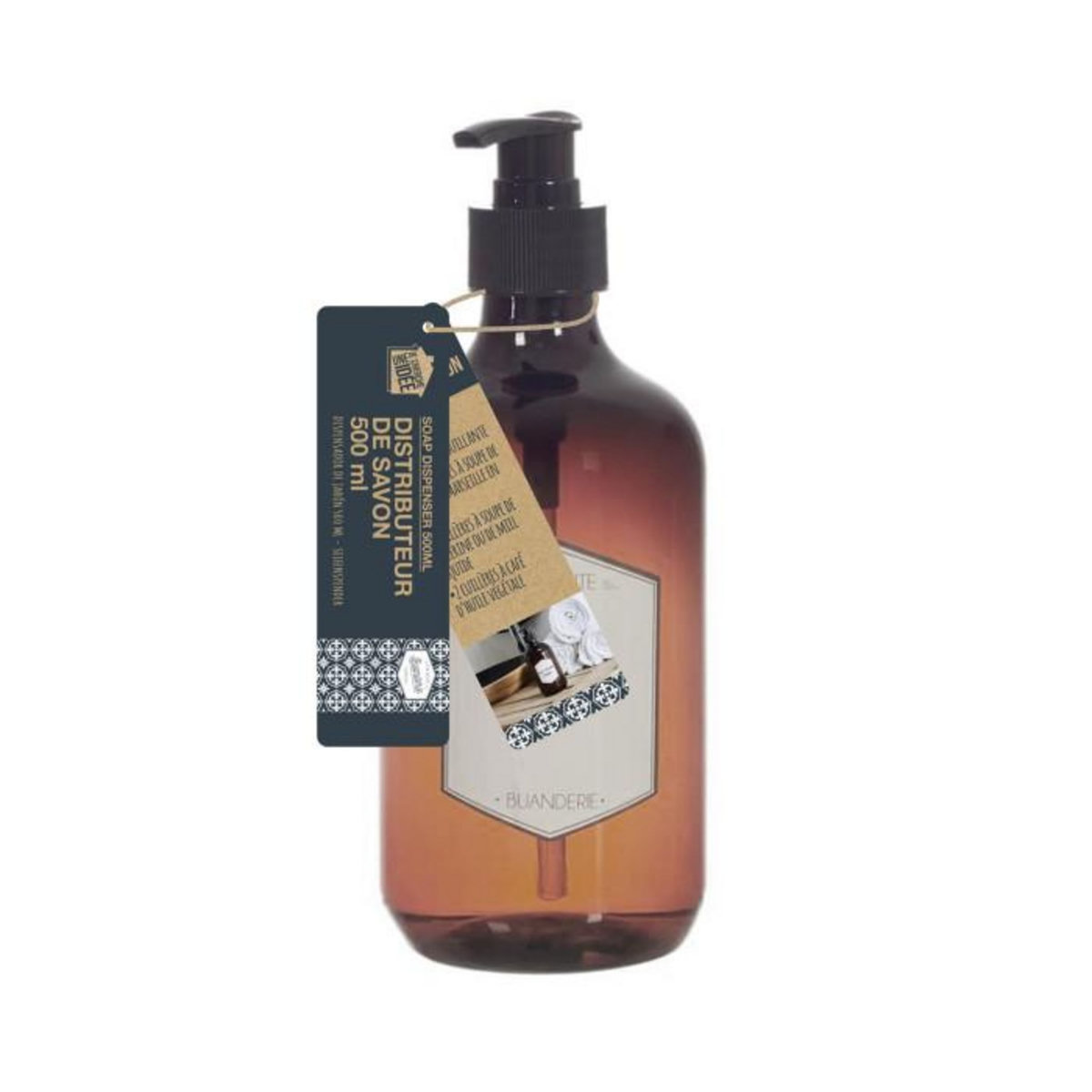 Paris Prix Distributeur de Savon  Ma Petite Buanderie   500ml Noir