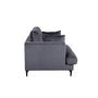 Voir la diapositive 3 : Paris Prix Fauteuil en Velours  Sofia  104cm Gris Foncé