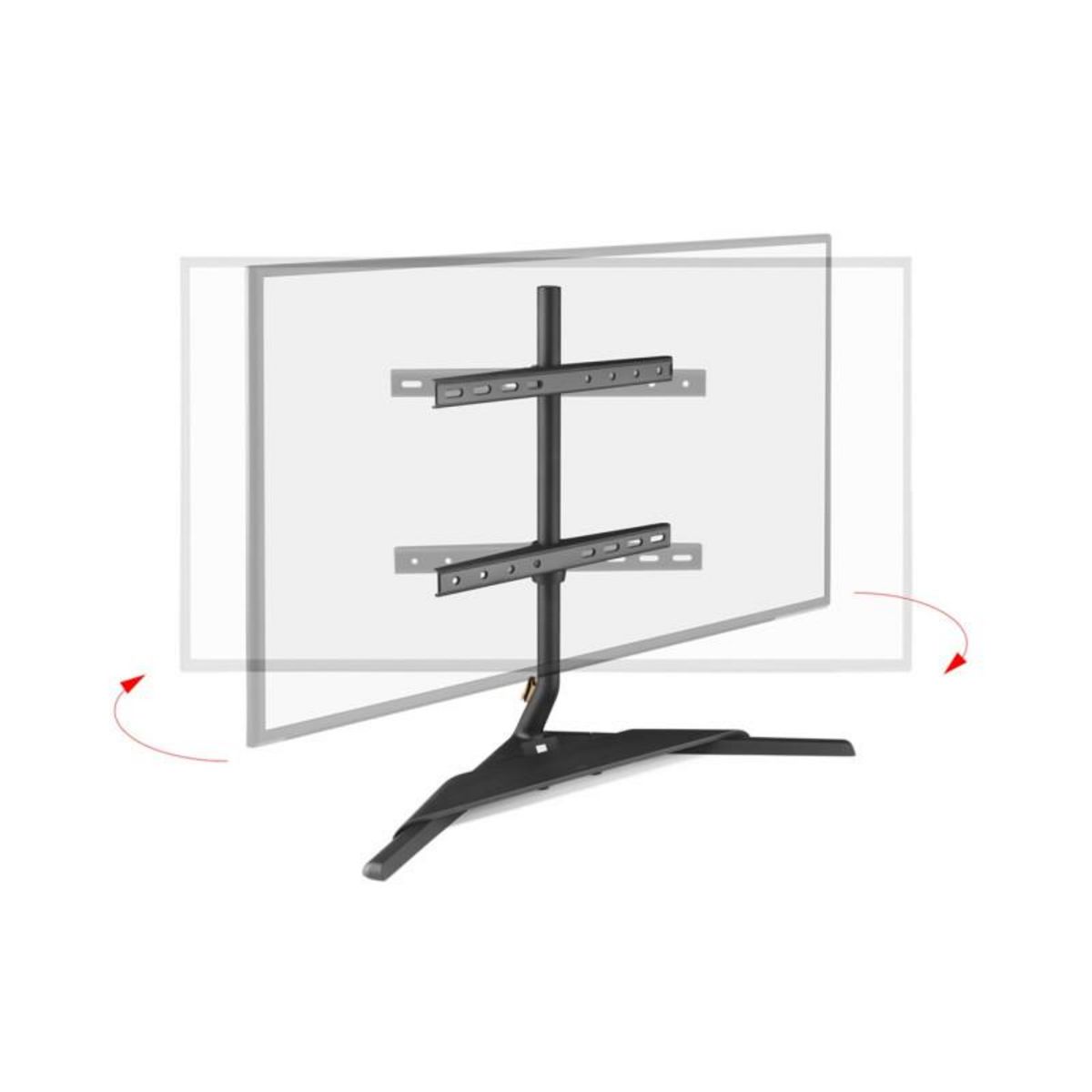 One For All Support mural pour écran plat One For All sur pied pour meuble TV Stand Design Table Top Dark Anthracite Orientable 180 VESA 4