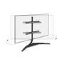 Voir la diapositive 4 : One For All Support mural pour écran plat One For All sur pied pour meuble TV Stand Design Table Top Dark Anthracite Orientable 180 VESA 4