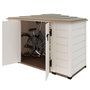 Voir la diapositive 3 : Coffre de rangement jardin rangement à vélo résine - 1930L - Beige et marron clair - BOX EVO 200